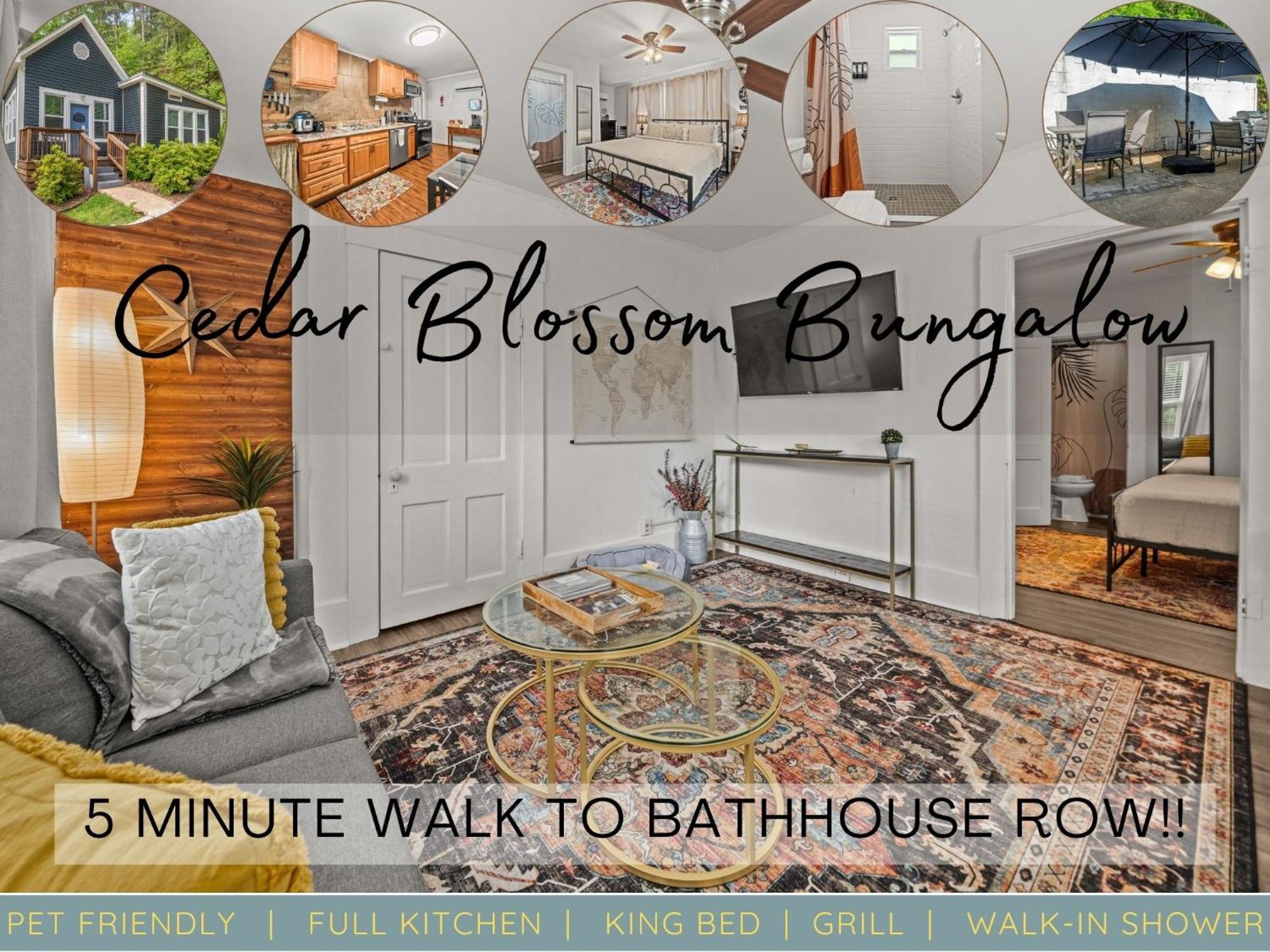 Cedar Blossom Bungalow Is A Cozy Getaway With A 5 Minute Walk To Downtown! ฮอตสปริงส์ ภายนอก รูปภาพ